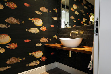 Inspiration for a small eclectic bathroom in Surrey.