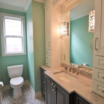 Powder Room with Timeless Sophistication