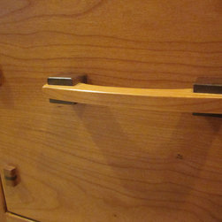 Detail of hand-crafted pull and through-tenons - Desks And Hutches