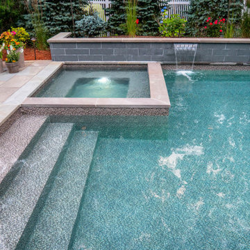 Falmouth PermaCrete Vinyl Liner 18'x44' w/ hot tub