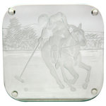 Artel - Polo Coaster - Taking a nostalgic look back to the Golden Age of sports in the 1920s, this elegant coaster depicts dashingly well-dressed athletes and is available individually.