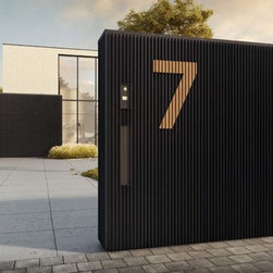Custom facade cladding for residential entrance - Wall Panels