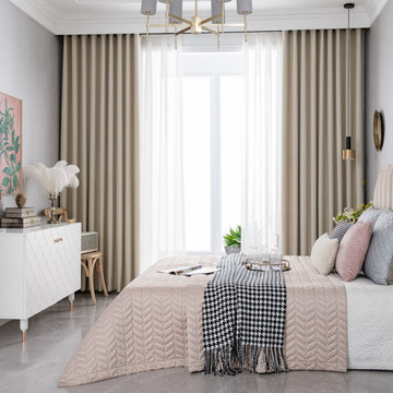QYYL2208A Illawarra Plain Faux Linen Blackout Custom Made Curtains