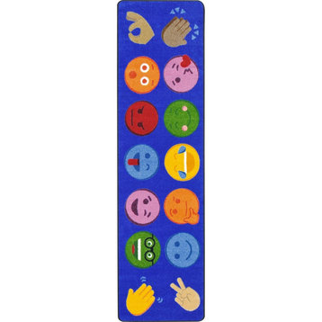 Emoji Expressions Rug, 2'1"x7'8" Runner