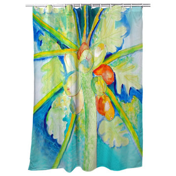 Betsy Drake Papaya Tree Shower Curtain