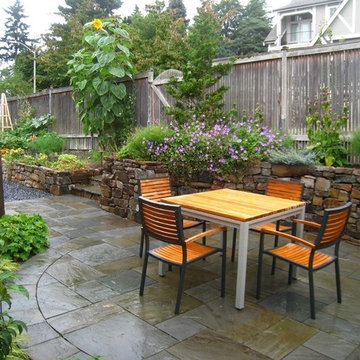 Circular stone patios