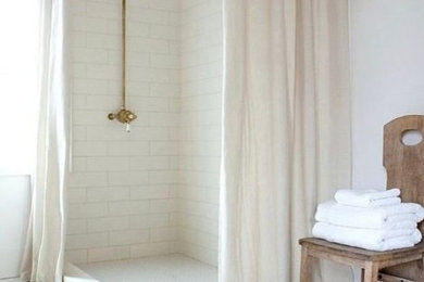 Bathroom Decor, Linen Shower Curtains