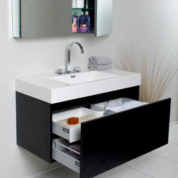 Fresca Mezzo Black Modern Bathroom Vanity - Products