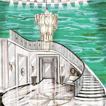 Emerald Smooth Seas | Glass Mosaic | PIXL Mist Collection
