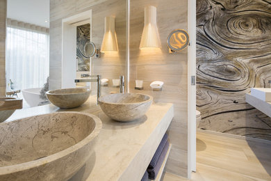 Design ideas for a contemporary bathroom in Other.
