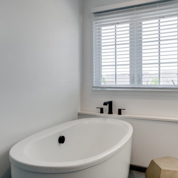 Blue Transitional Master Bathroom Woodbridge, VA