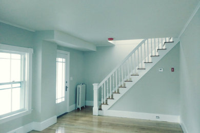 Living room photo in Boston