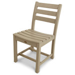 Polywood - Trex Outdoor Furniture Monterey Bay Dining Side Chair, Sand Castle - The Trex Outdoor Furniture Monterey Bay Dining Side Chair is the ideal companion to one of the traditional Monterey Bay dining tables. Style and comfort are further enhanced by the fact that its available in a variety of attractive, fade resistant colors that are specifically designed to coordinate with your Trex deck. This all-weather chair is made with solid HDPE lumber that wont rot, crack or splinter. And unlike real wood furniture, you never have to paint or stain it. Durable and extremely low-maintenance, this chair is also resistant to weather, food and beverage stains and environmental stresses, and it comes with a 20-year warranty for even greater assurance.