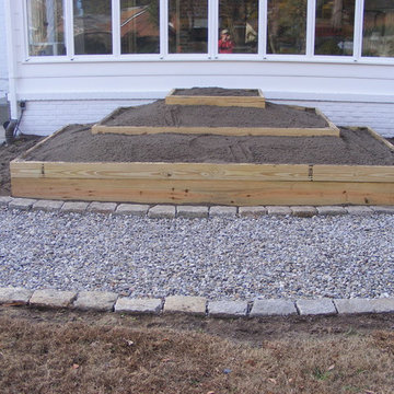 Raised box garden for strawberries