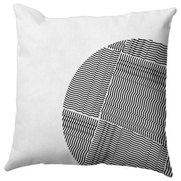 Big Circle Polyester Indoor/Outdoor Pillow, Raven Black, 20"x20"