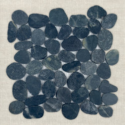 RAGA - Graphite | 12" x 12" | Pebble Mosaic - Mosaic Tile