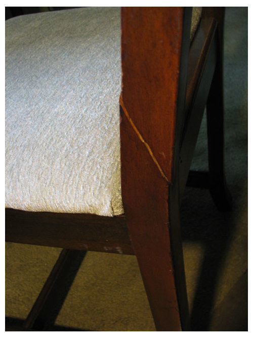 Cracked dining room chair