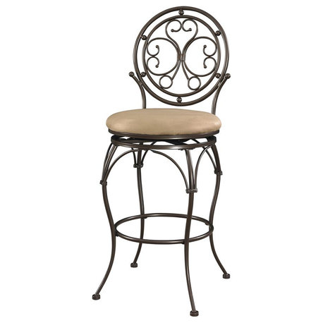 Big and Tall Scroll Circle Back Barstool