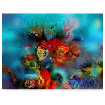 "Coral Reef Red" by RUNA, Canvas Art, 24"x18"