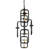 Varaluz 327F06 Bar None 6 Light 16"W Taper Candle Chandelier - Aged Gold /