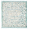 Unique Loom Light Blue Olympia New Classical 4'x4' Square Rug