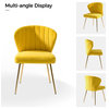 Luna Contemporary Side Chair With Tufted Back, Yellow