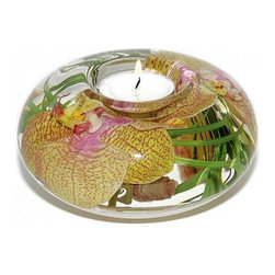 Yellow/Pink Spotted Phalaenopsis Medium T-Light - Products