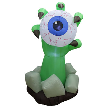 Halloween Inflatable Monster Hand With Blue Eyeball, 6'