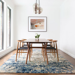 Anastasia AF-06 BLUE / IVORY - Area Rugs