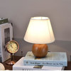 9.15" Wooden Cube Table Lamp