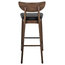 Dane Brown Teak Bar Stools, Set of 2