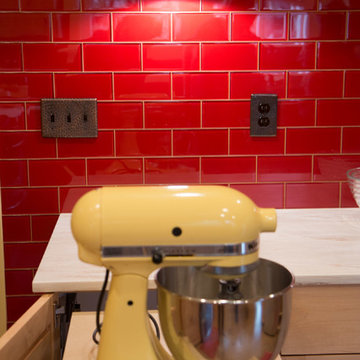Eclectic Red Kitchen - Portland