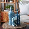 Contemporary Blue Ceramic Vase Set 70391