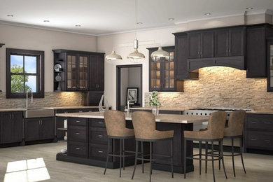 Example of a minimalist kitchen design in Other