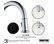 Karran Drop-In Quartz 33" 1-Hole 50/50 Double Bowl Sink, Black With Faucet