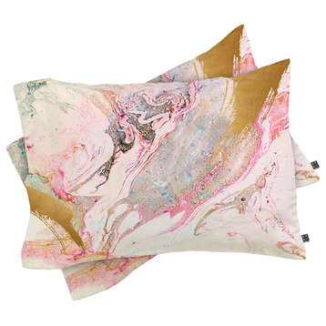 Deny Designs Iveta Abolina Winter Marble Pillow Shams, King