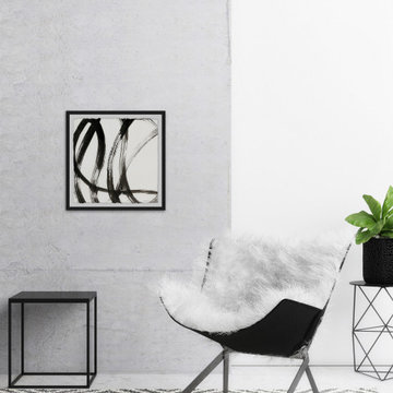 "Linear Expression III" Framed Painting Print