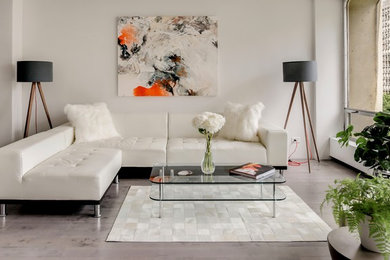 Example of a trendy living room design in Other