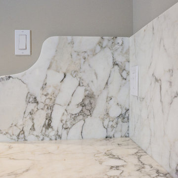 Kitchen with Premium Super White Polished Stone