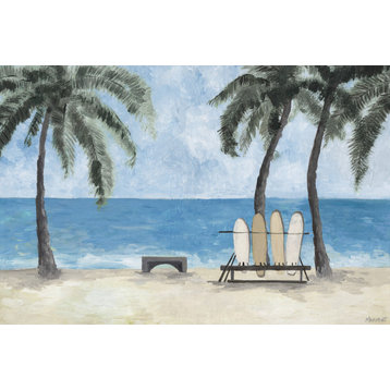 "Surfboards and Palm Trees" Painting Print on Wrapped Canvas, 60"x40"