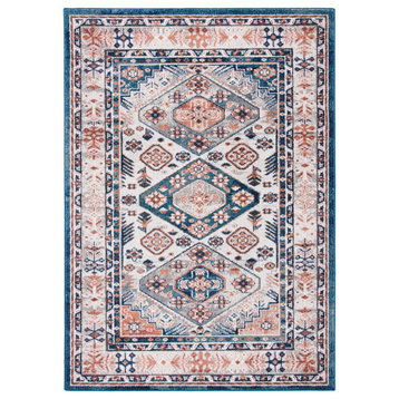 Safavieh Crystal Crs326A Traditional Rug, Ivory and Blue, 4'5"x6'5"