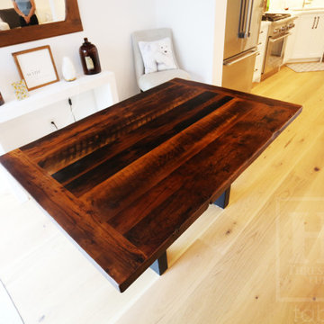 Metal Base Reclaimed Wood Tables