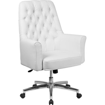 Mid-Back Executive Chair, White
