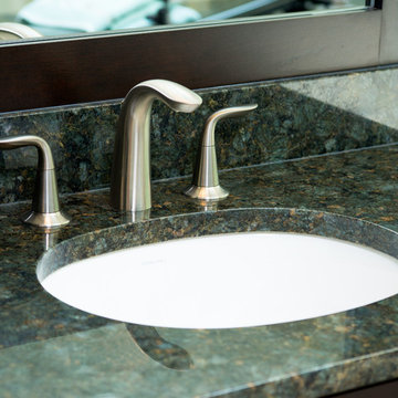 Traditional Bathroom with Beautiful Granite Tops