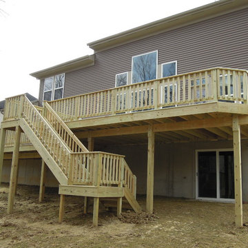 Treated Lumber 2-Tier Decks, Milford Ohio are