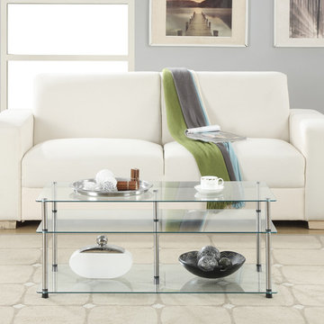 Designs2Go Classic Glass 3 Tier Coffee Table