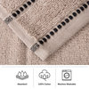 18PC Towel Set Absorbent Cotton Bathroom Accessories Quick Dry Towels, Taupe