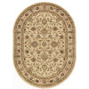 Raleigh Traditional Floral Beige Oval Area Rug, 6.7' x 9.6' Oval