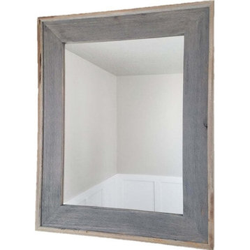 Bountiful Mirror, 32"x38", Weathered Gray