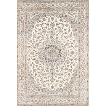 Pasargad Home AZ Collection Hand-Knotted Silk, Wool Rug, 7'3"x10'9"